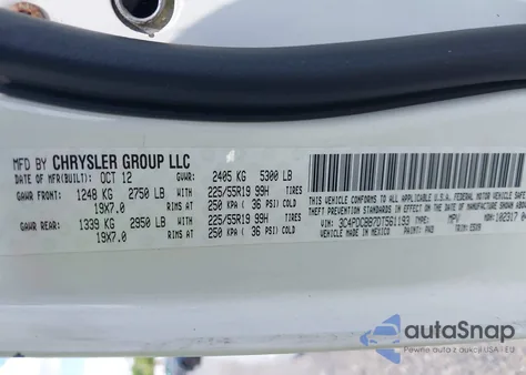 2013 Dodge Journey Sxt z USA, uszkodzony, nr VIN 3C4PDCBB7DT561193